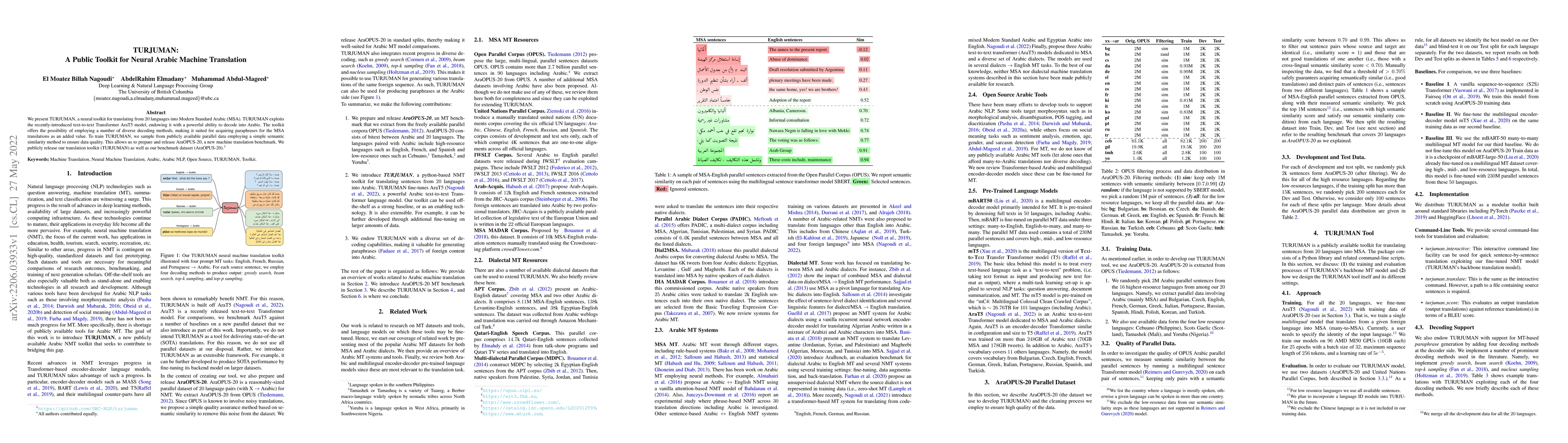 Thumbnail for TURJUMAN: A Public Toolkit for Neural Arabic Machine Translation