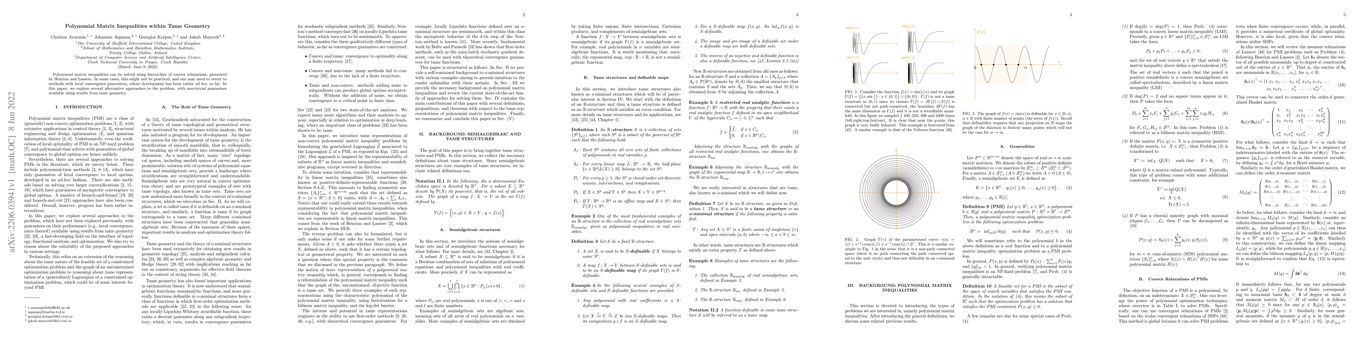 Thumbnail for Polynomial Matrix Inequalities within Tame Geometry