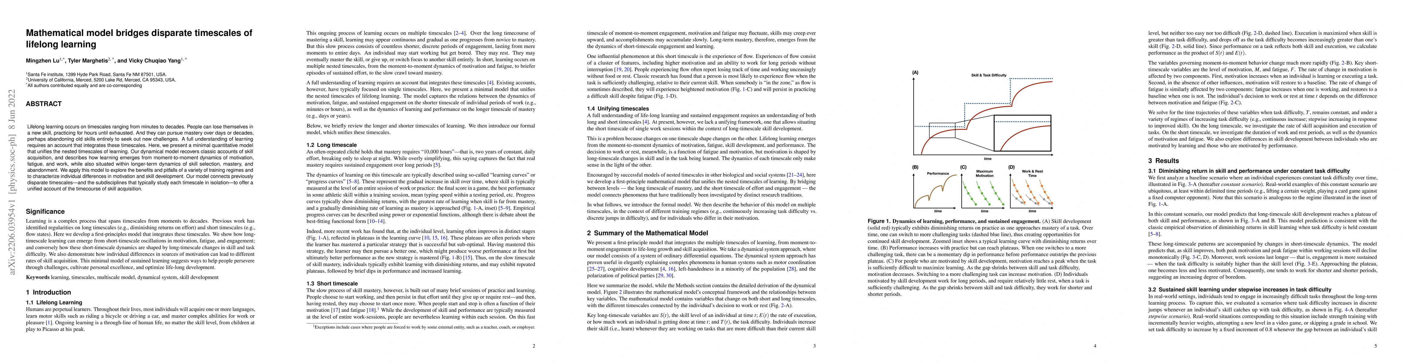 Thumbnail for Mathematical model bridges disparate timescales of lifelong learning