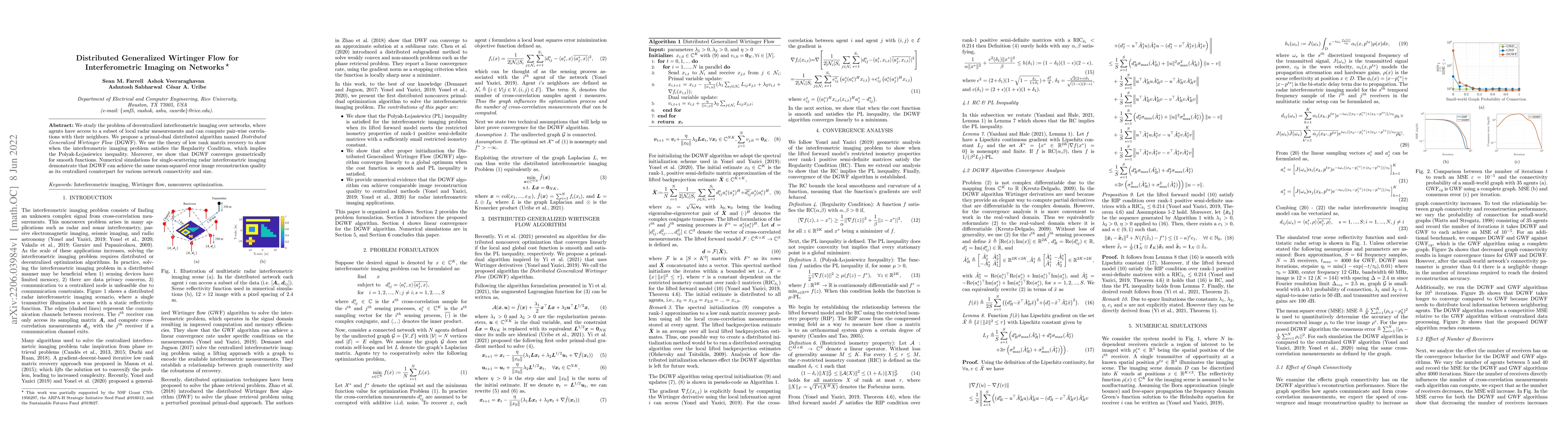 Thumbnail for Distributed Generalized Wirtinger Flow for Interferometric Imaging on
  Networks