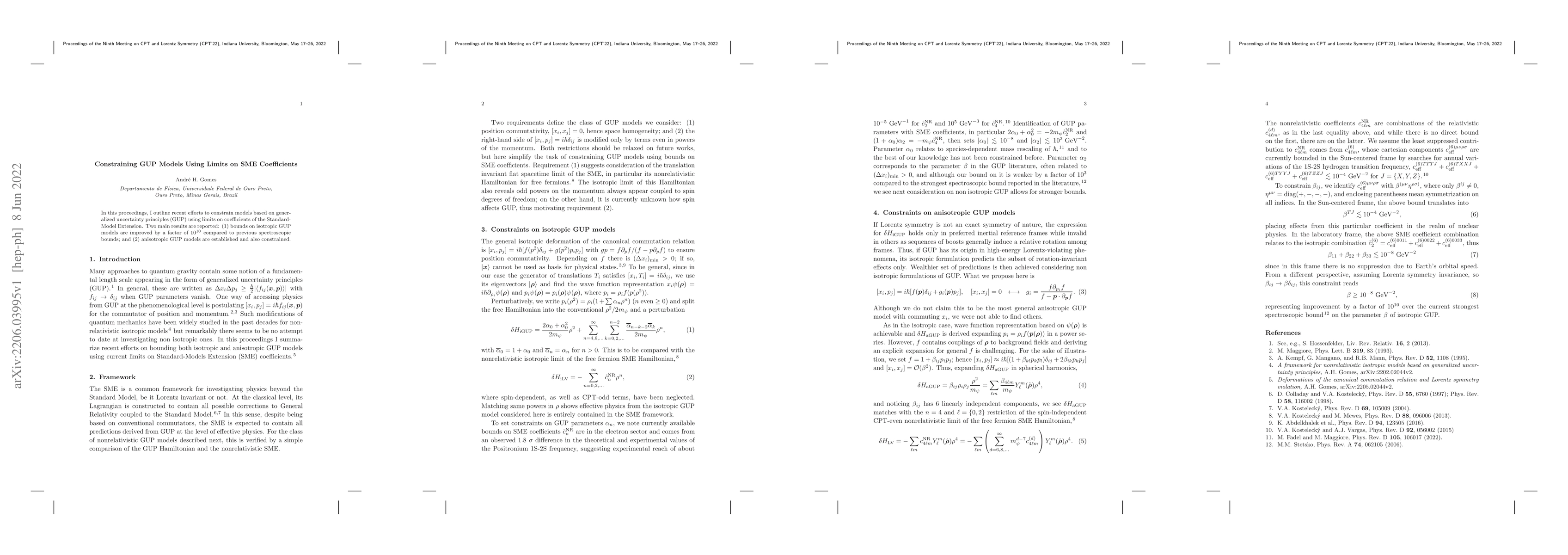 Thumbnail for Constraining GUP Models Using Limits on SME Coefficients