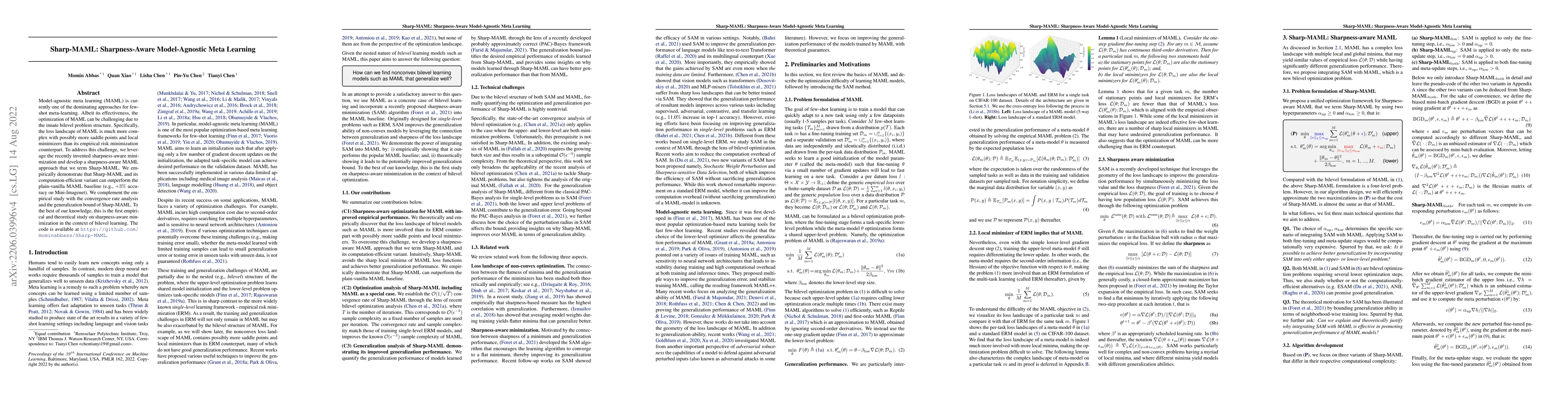 Thumbnail for Sharp-MAML: Sharpness-Aware Model-Agnostic Meta Learning