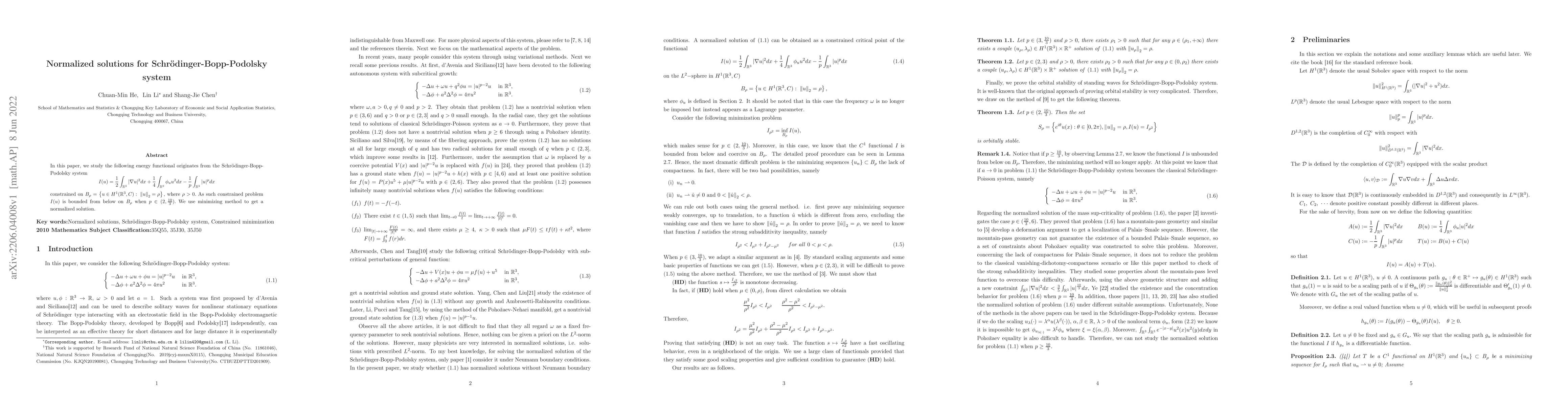 Thumbnail for Normalized solutions for Schr\"{o}dinger-Bopp-Podolsky system