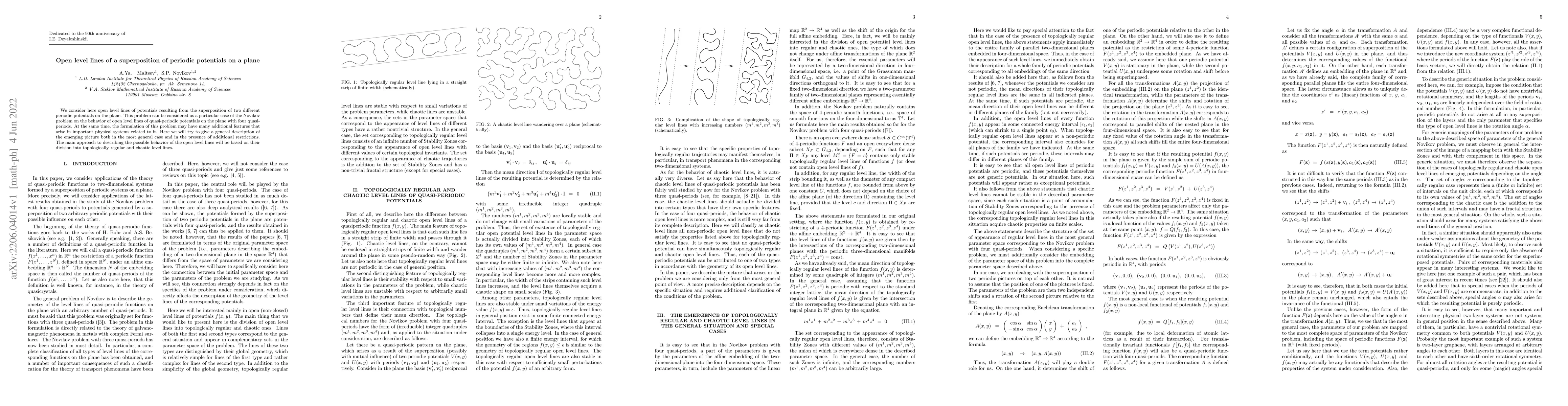 Thumbnail for Open level lines of a superposition of periodic potentials on a plane