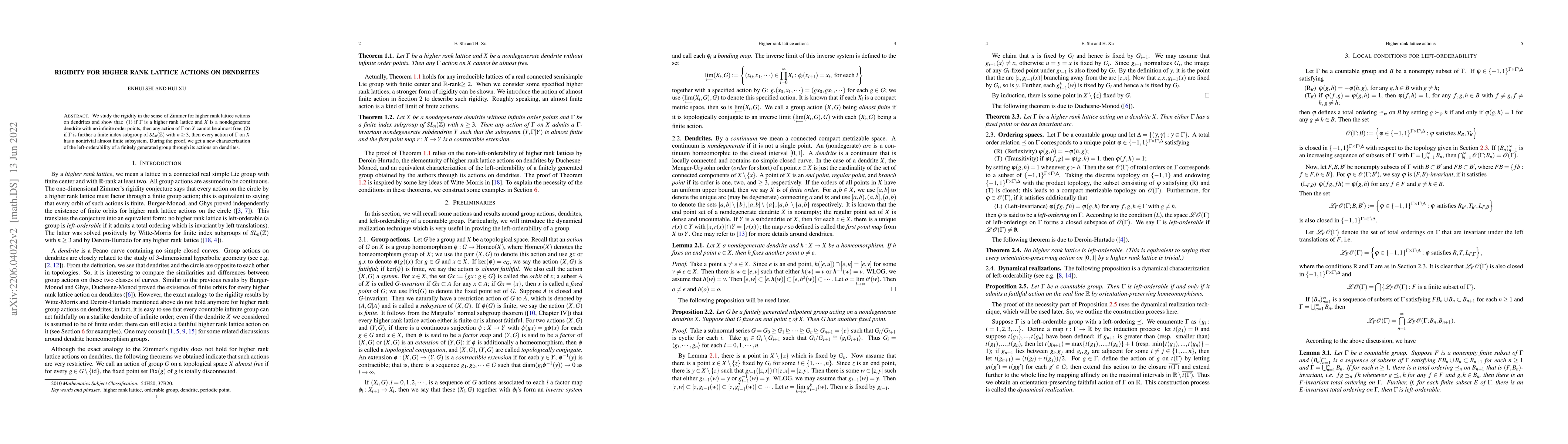 Thumbnail for Rigidity for higher rank lattice actions on dendrites
