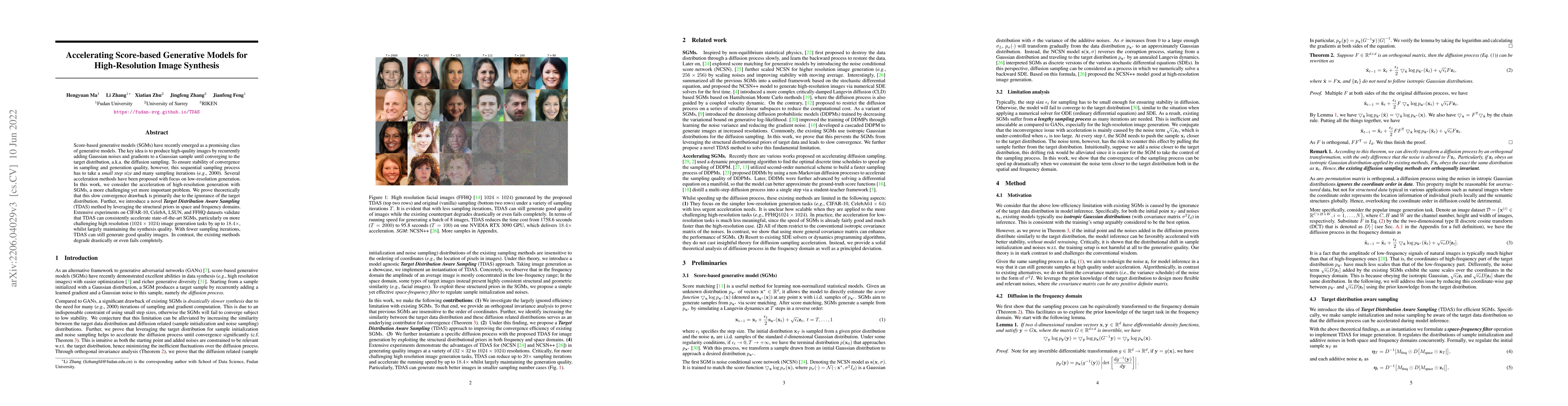 Thumbnail for Accelerating Score-based Generative Models for High-Resolution Image
  Synthesis