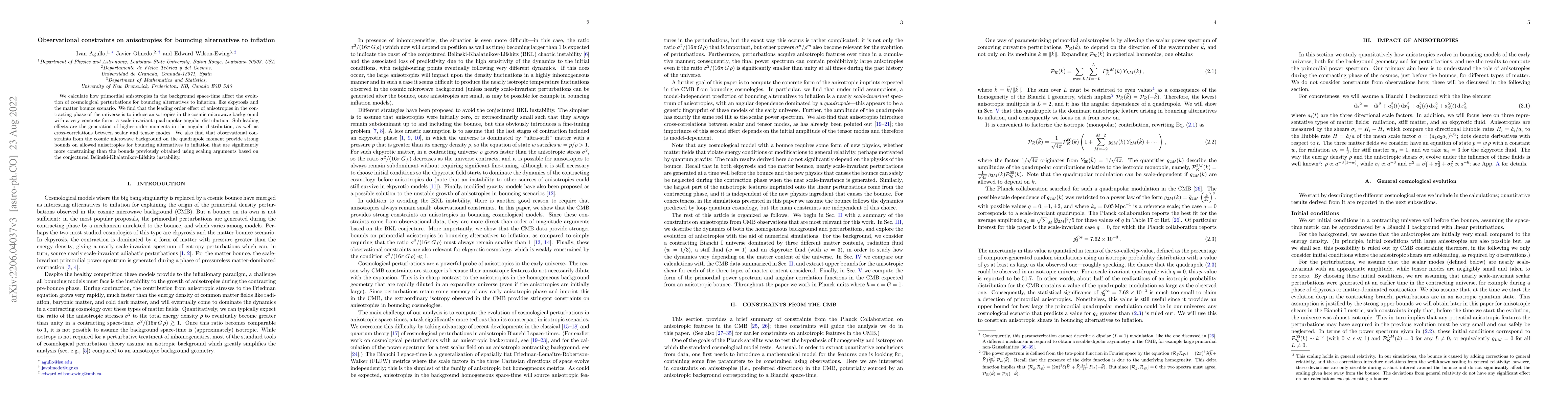 Thumbnail for Observational constraints on anisotropies for bouncing alternatives to
  inflation