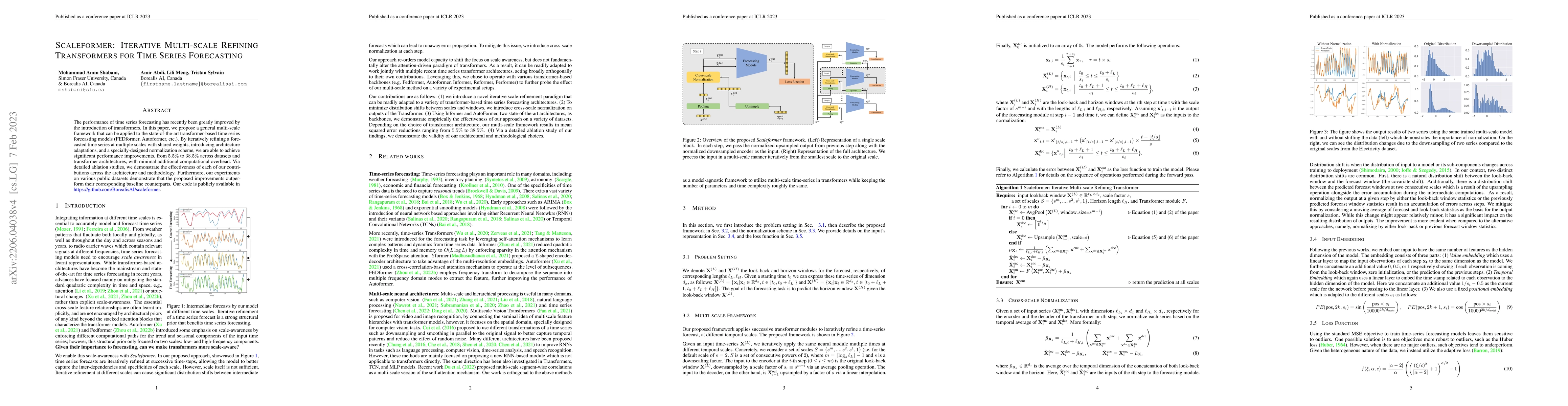 Thumbnail for Scaleformer: Iterative Multi-scale Refining Transformers for Time Series
  Forecasting