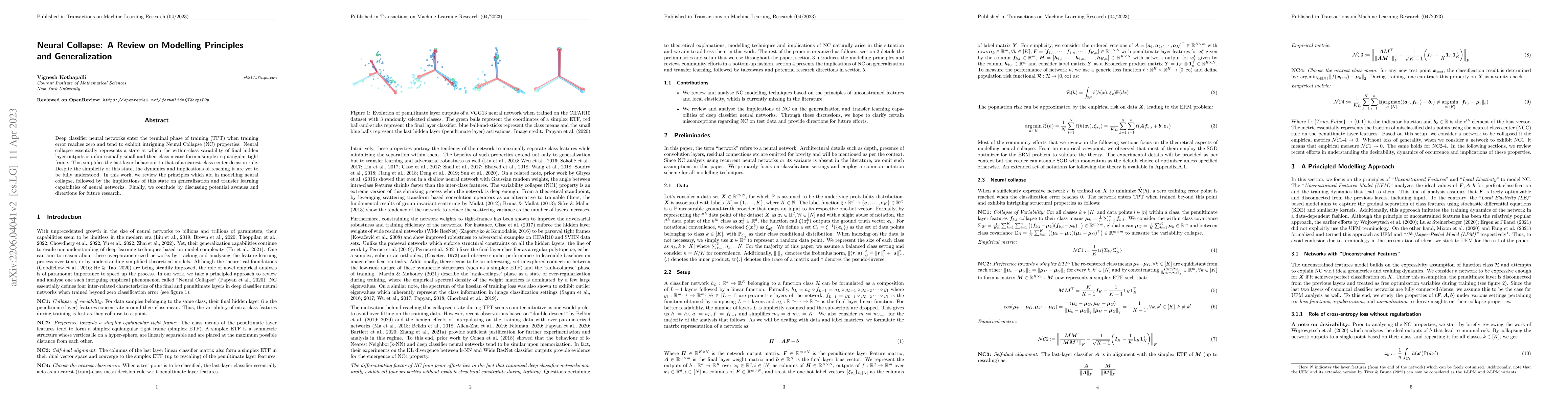 Thumbnail for Neural Collapse: A Review on Modelling Principles and Generalization
