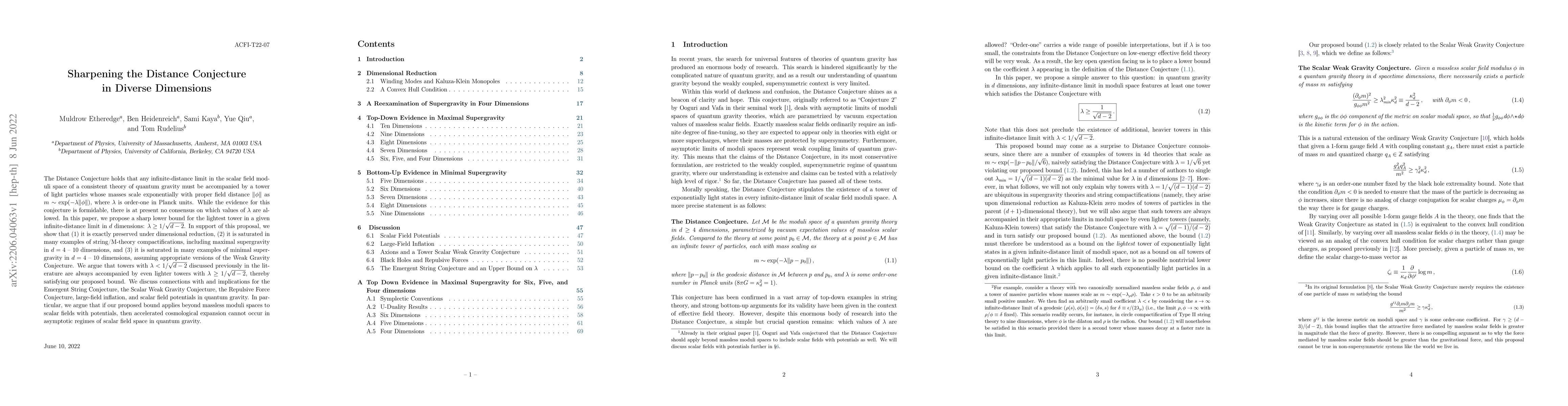 Thumbnail for Sharpening the Distance Conjecture in Diverse Dimensions