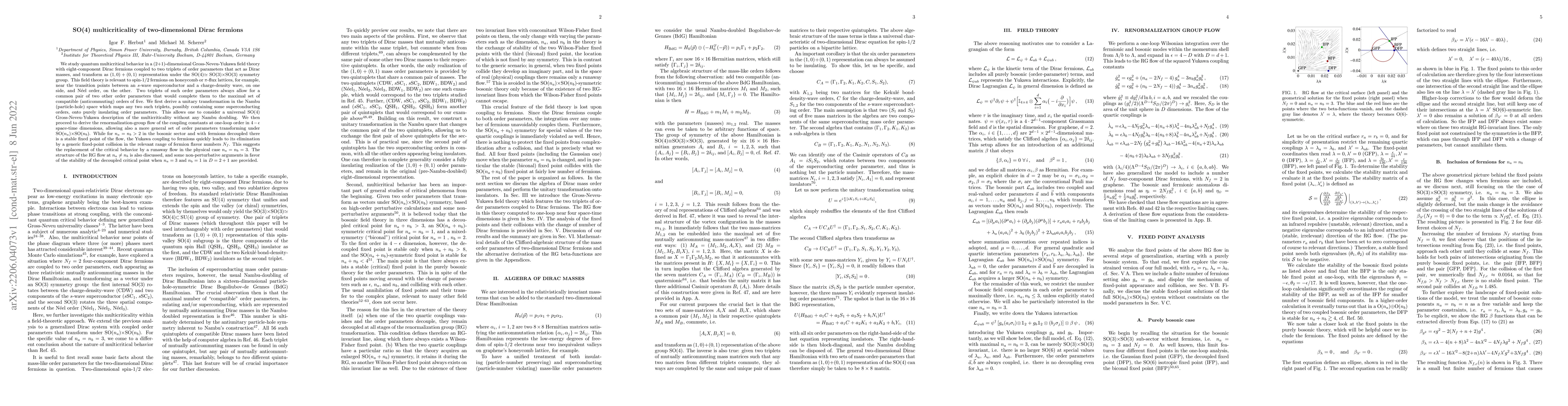 Thumbnail for SO(4) multicriticality of two-dimensional Dirac fermions