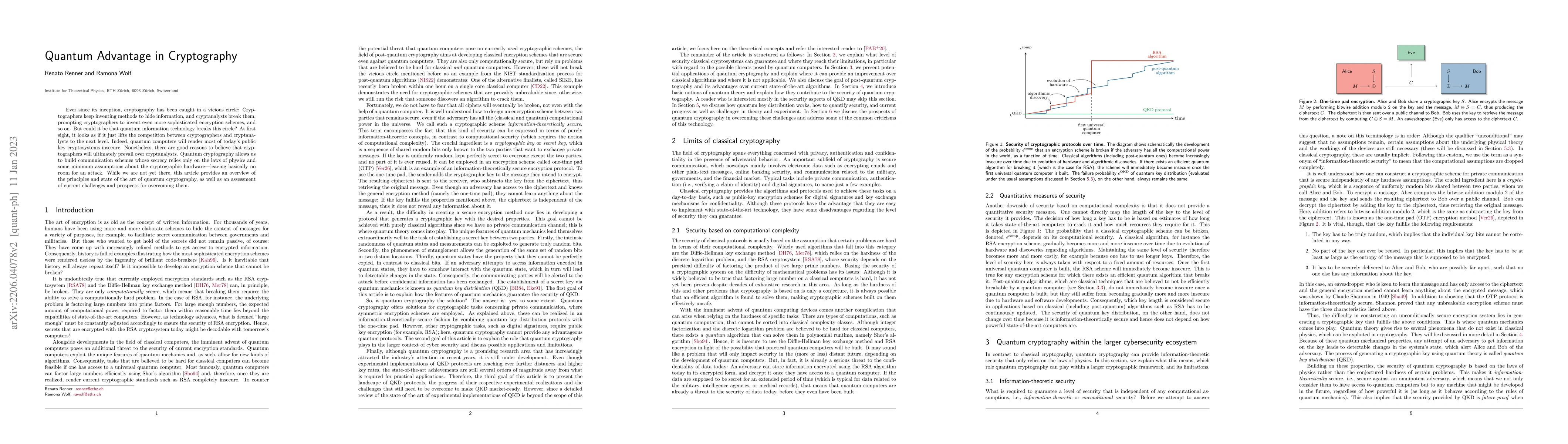 Thumbnail for Quantum Advantage in Cryptography