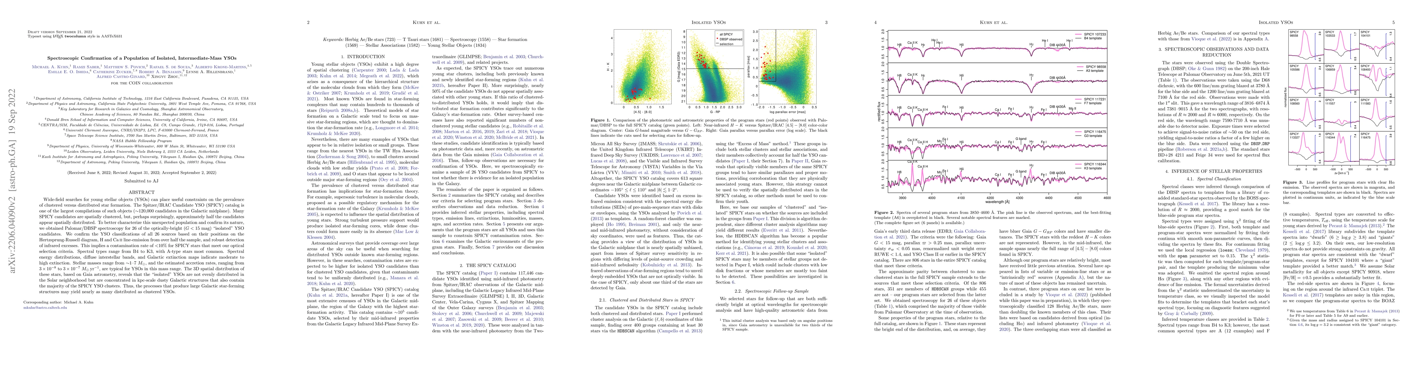 Thumbnail for Spectroscopic Confirmation of a Population of Isolated,
  Intermediate-Mass YSOs