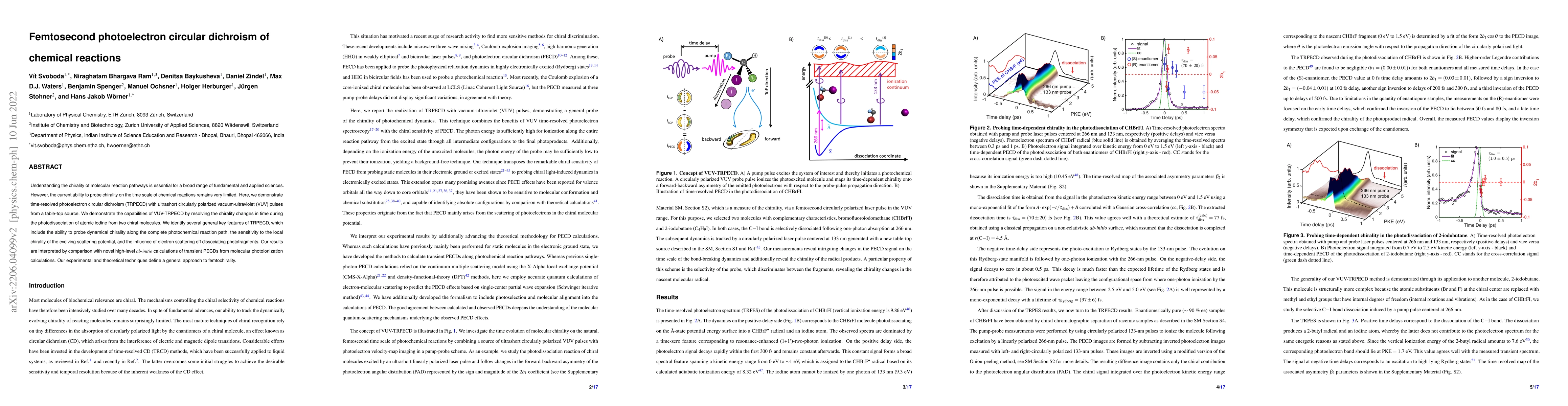 Thumbnail for Femtosecond photoelectron circular dichroism of chemical reactions