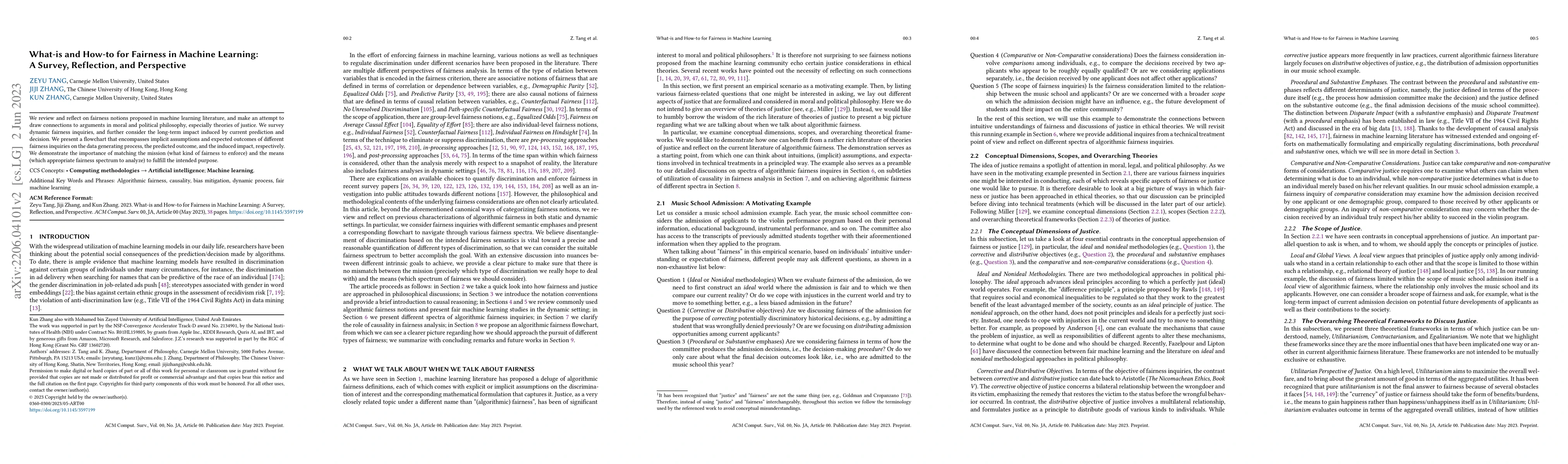 Thumbnail for What-is and How-to for Fairness in Machine Learning: A Survey,
  Reflection, and Perspective
