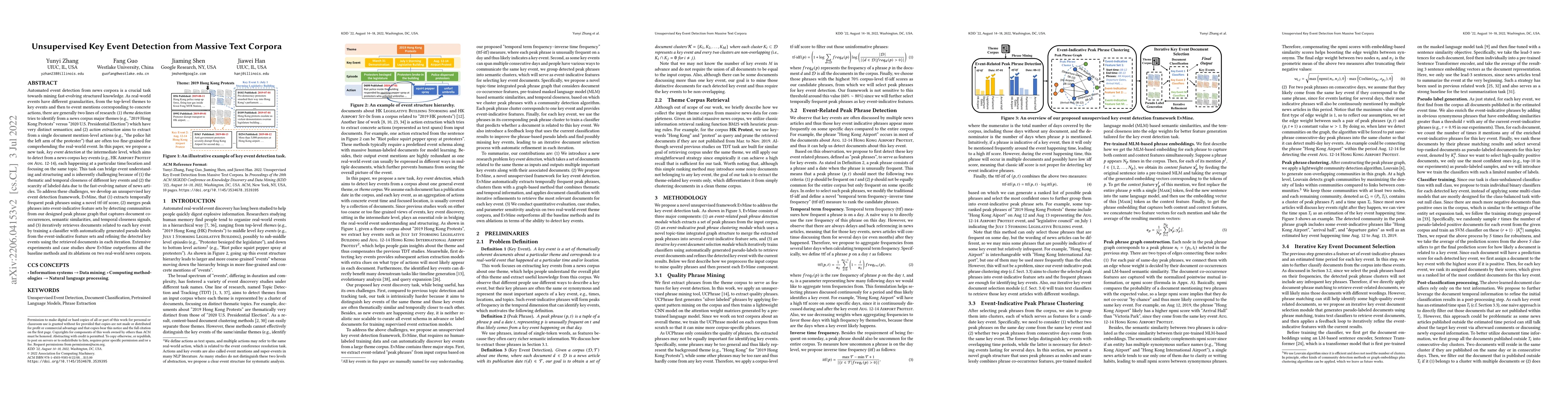 Thumbnail for Unsupervised Key Event Detection from Massive Text Corpora