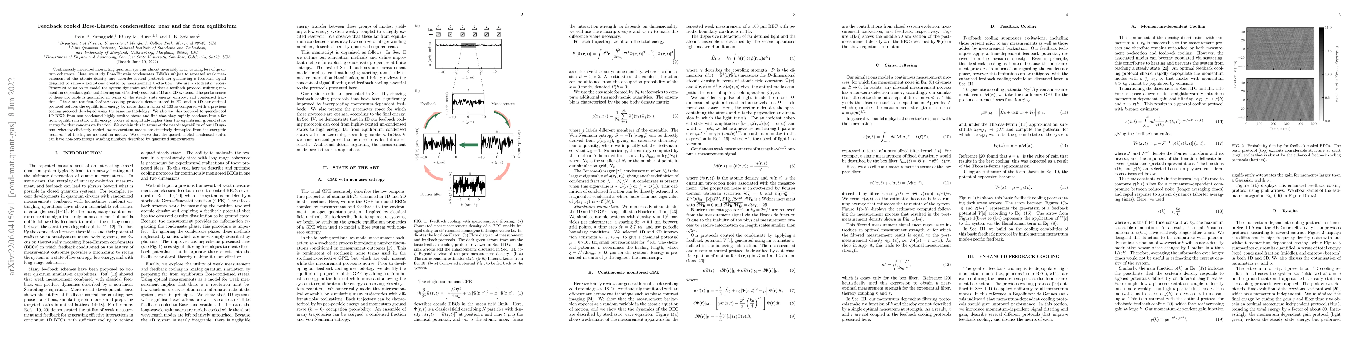 Thumbnail for Feedback cooled Bose-Einstein condensation: near and far from
  equilibrium