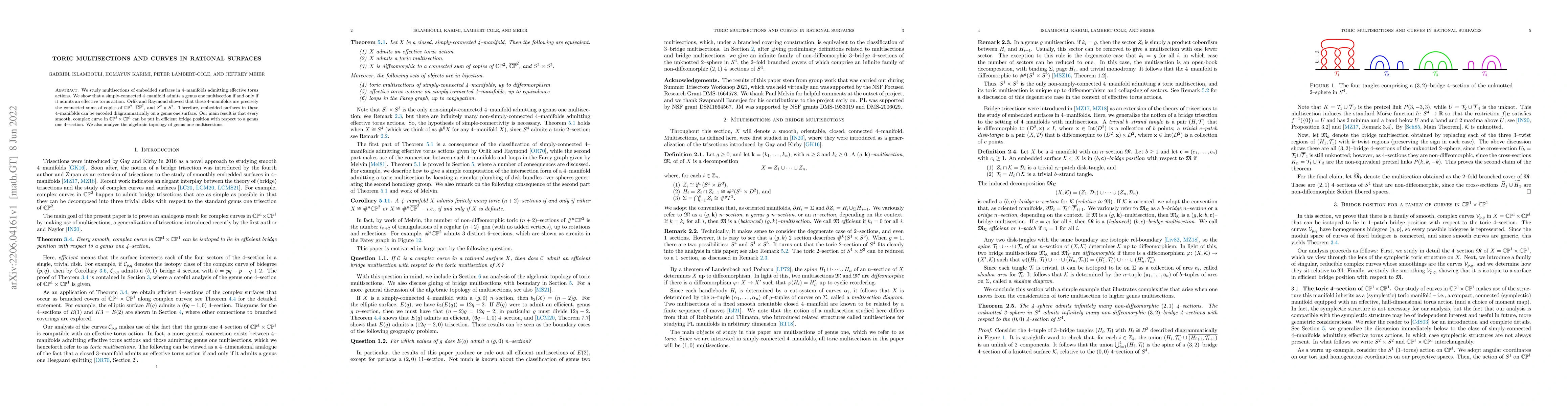 Thumbnail for Toric multisections and curves in rational surfaces