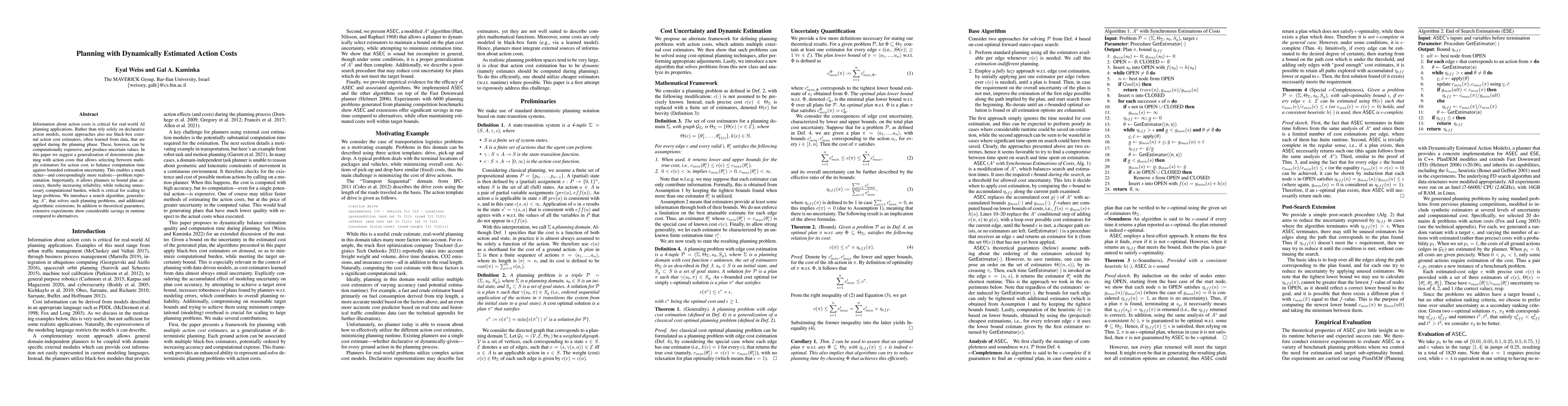 Thumbnail for Planning with Dynamically Estimated Action Costs