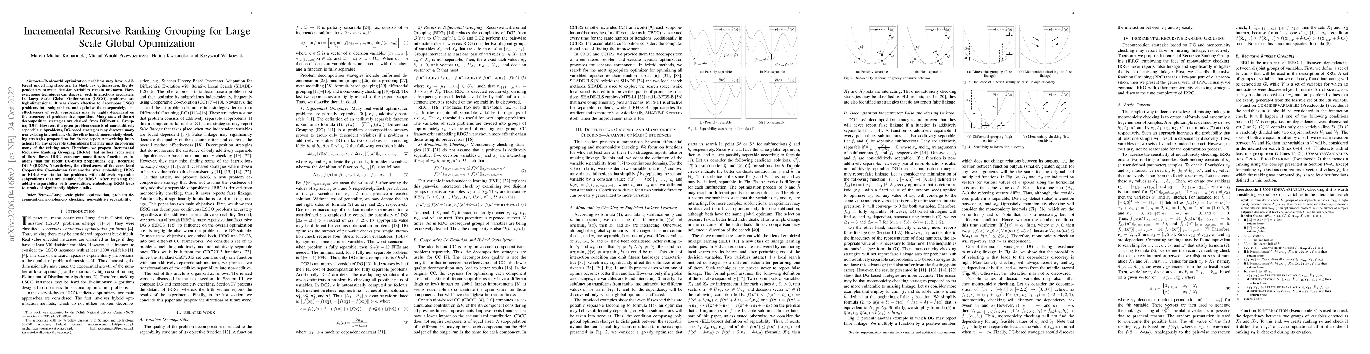 Thumbnail for Incremental Recursive Ranking Grouping for Large Scale Global
  Optimization