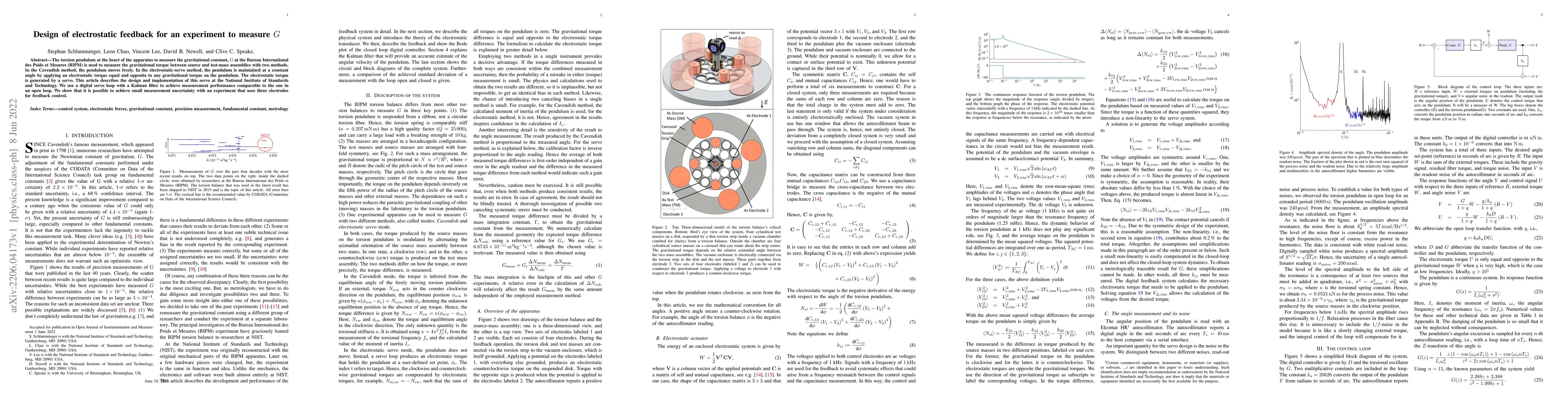 Thumbnail for Design of electrostatic feedback for an experiment to measure $G$