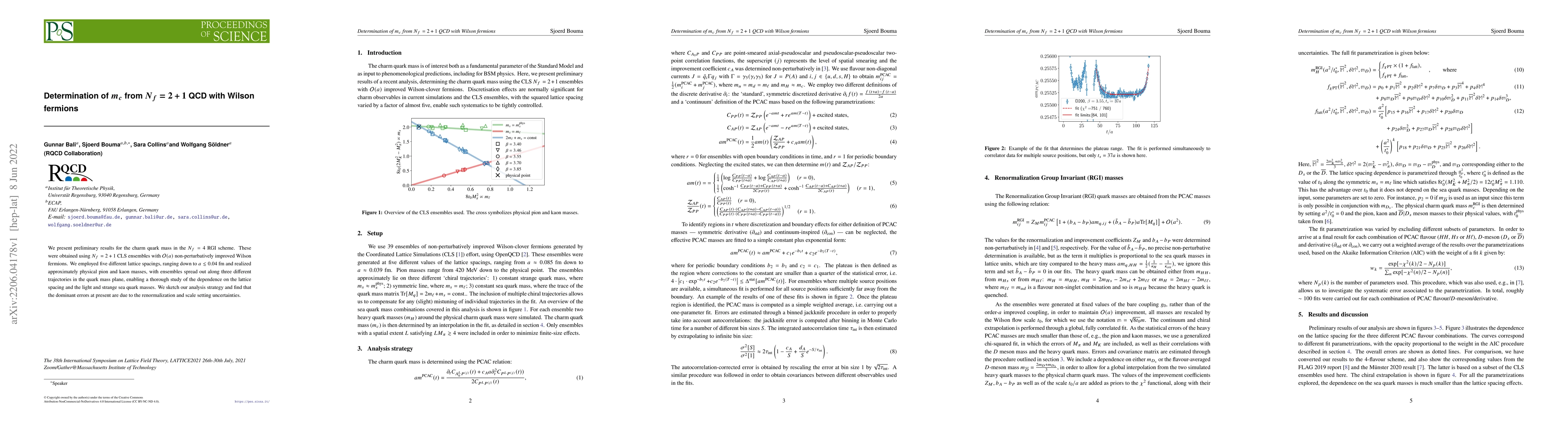 Thumbnail for Determination of $m_c$ from $N_f = 2+1$ QCD with Wilson fermions