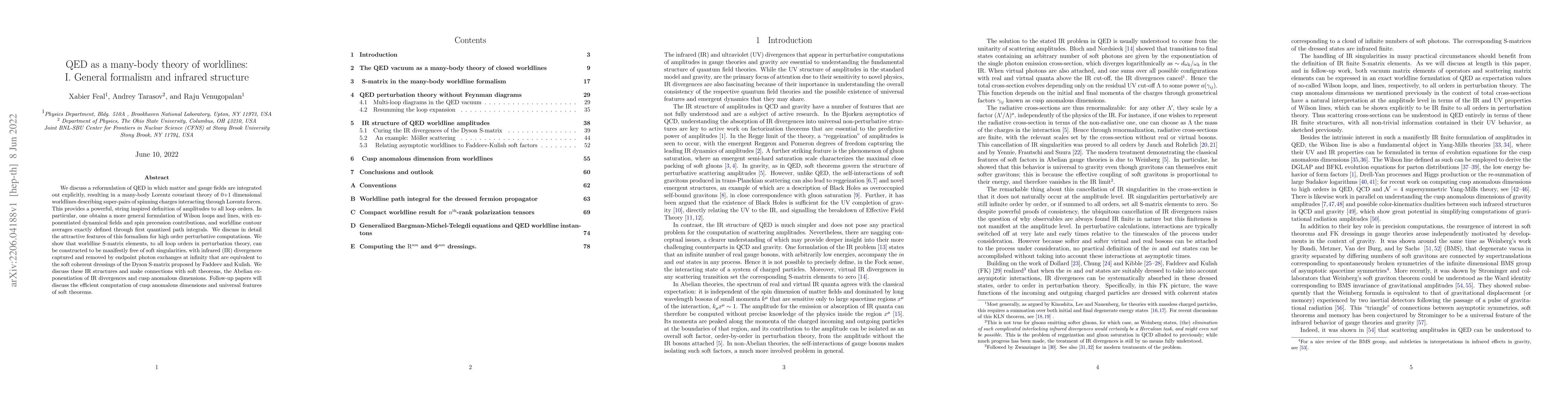 Thumbnail for QED as a many-body theory of worldlines: I. General formalism and
  infrared structure