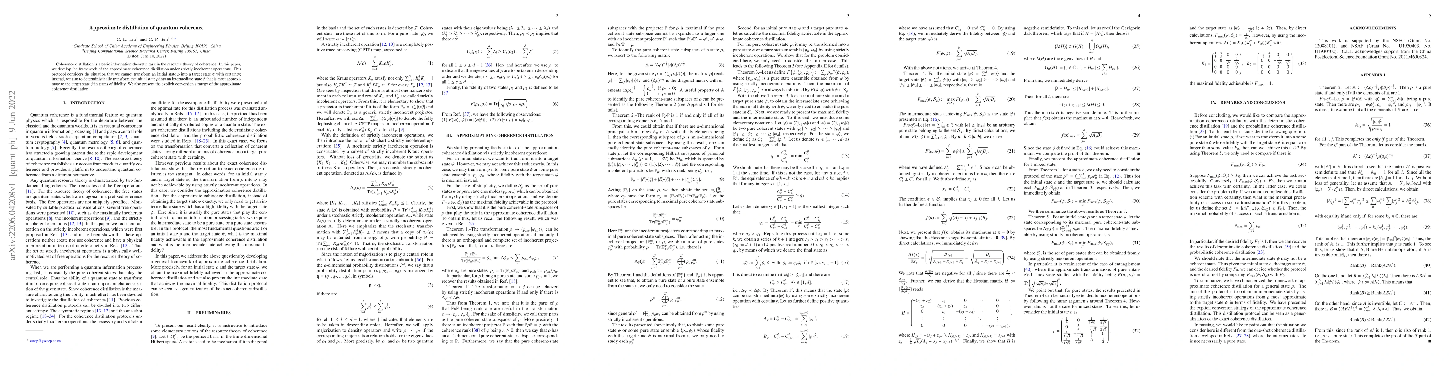 Thumbnail for Approximate distillation of quantum coherence