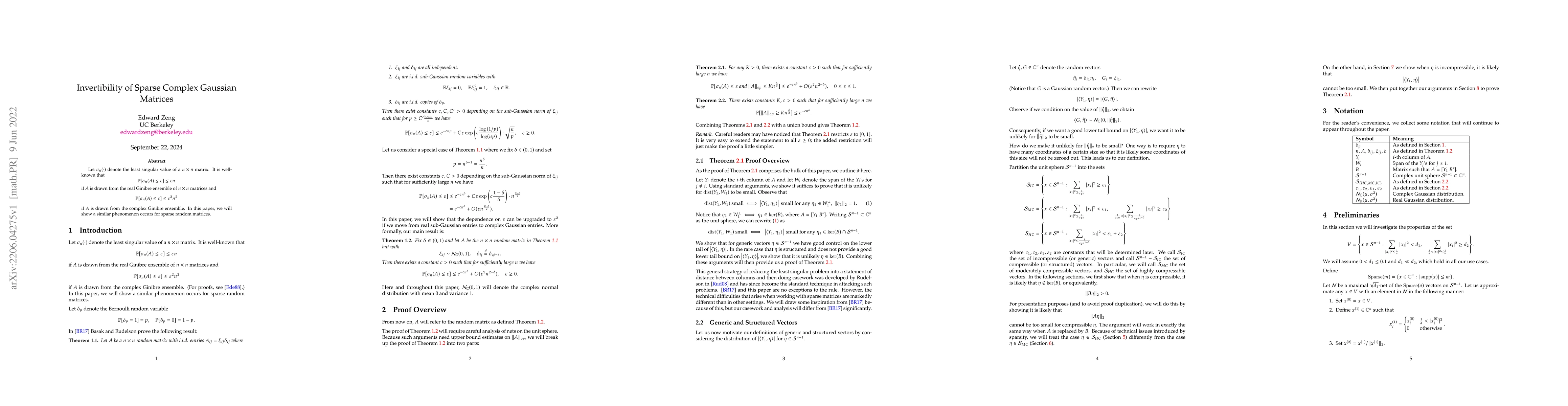 Thumbnail for Invertibility of Sparse Complex Gaussian Matrices