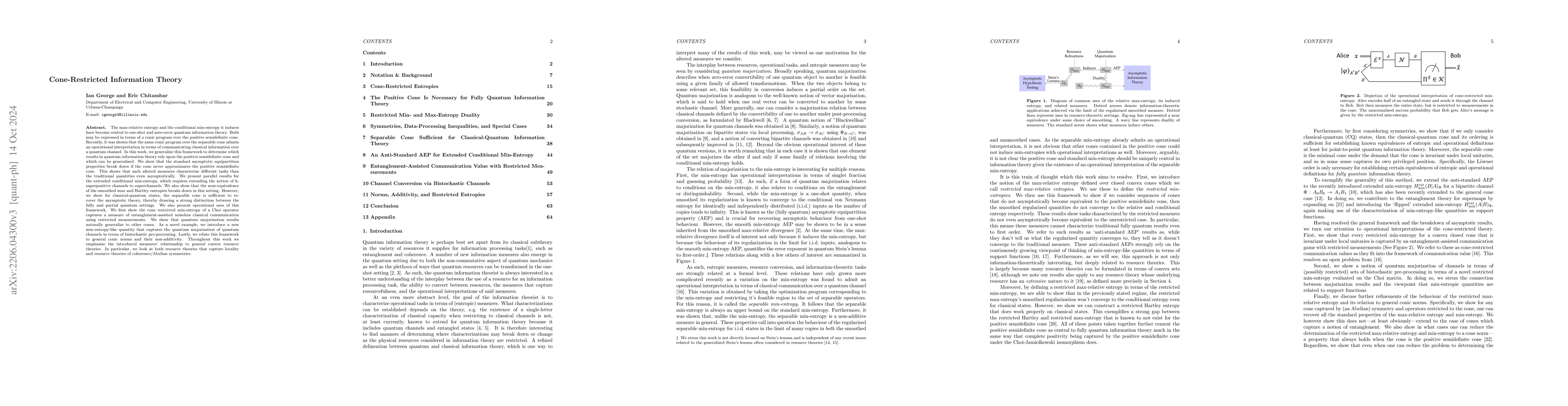 Thumbnail for Cone-Restricted Information Theory