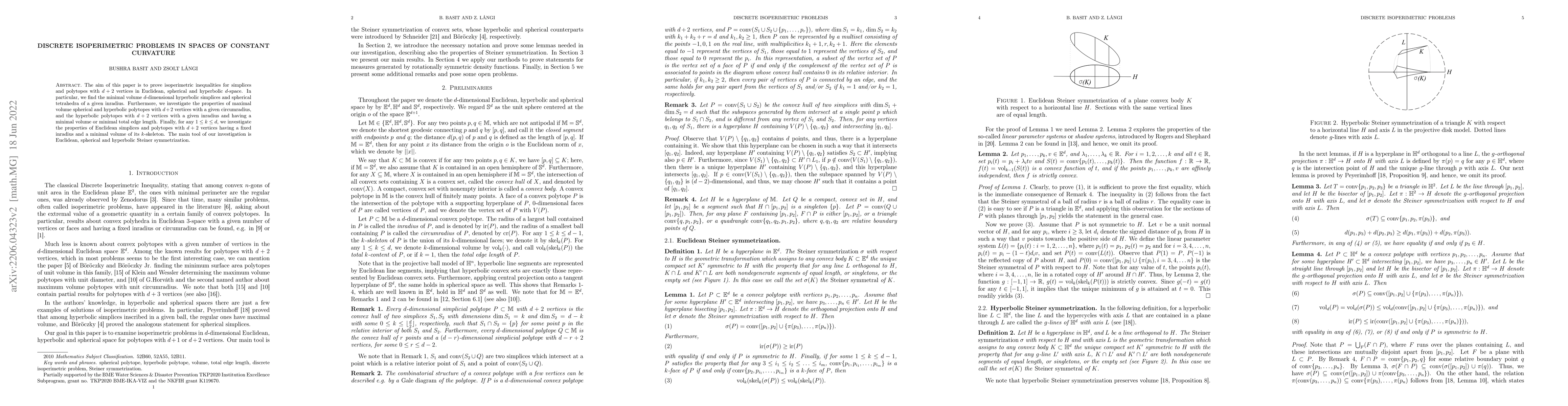 Thumbnail for Discrete isoperimetric problems in spaces of constant curvature