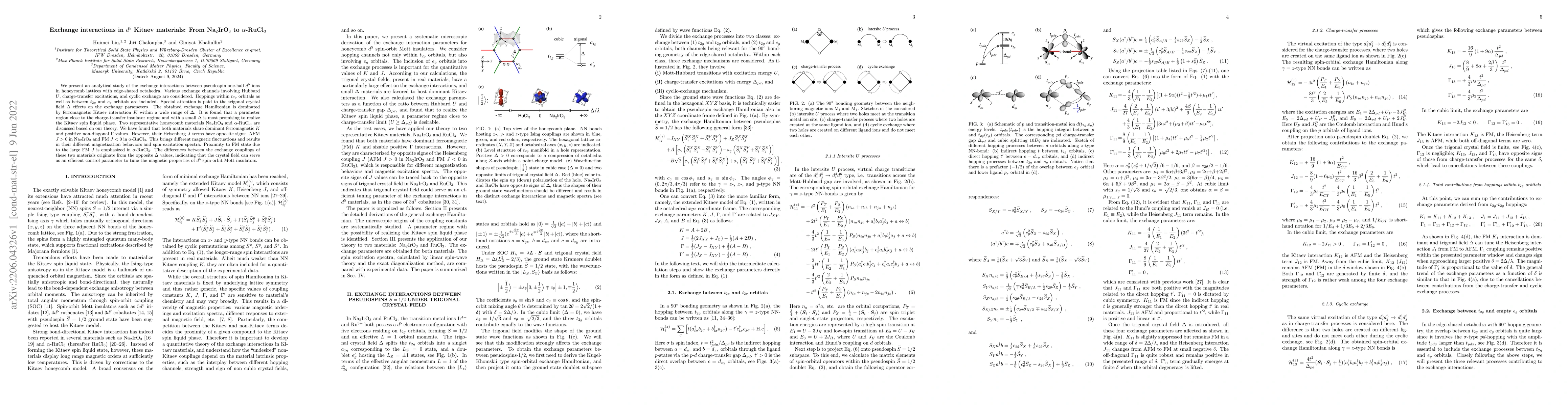 Thumbnail for Exchange interactions in $d^{5}$ Kitaev materials: From Na$_2$IrO$_3$ to
  $\alpha$-RuCl$_3$
