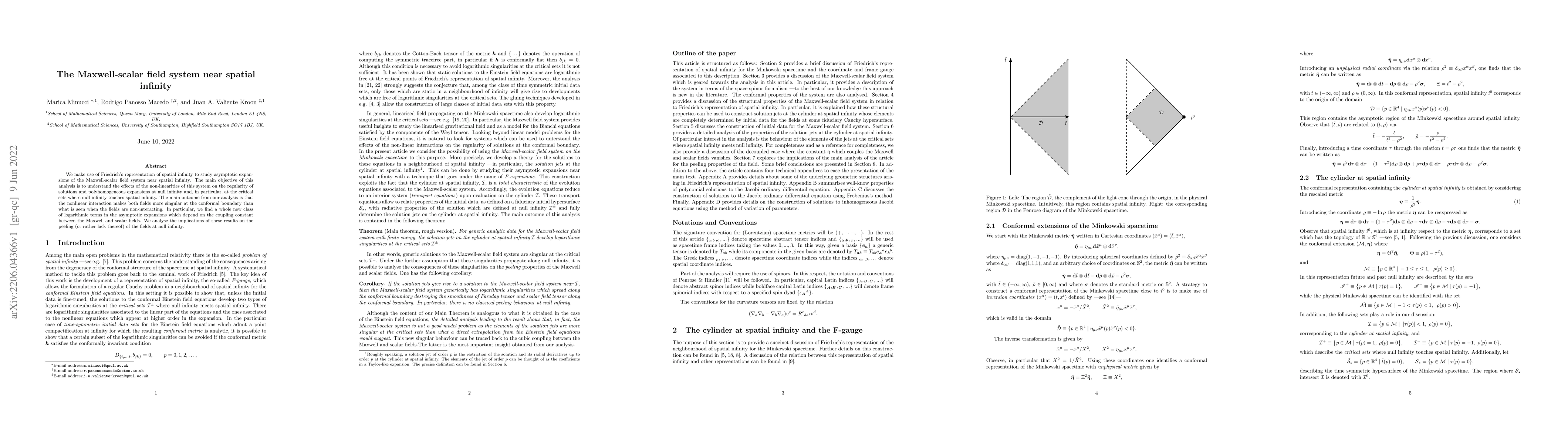 Thumbnail for The Maxwell-scalar field system near spatial infinity
