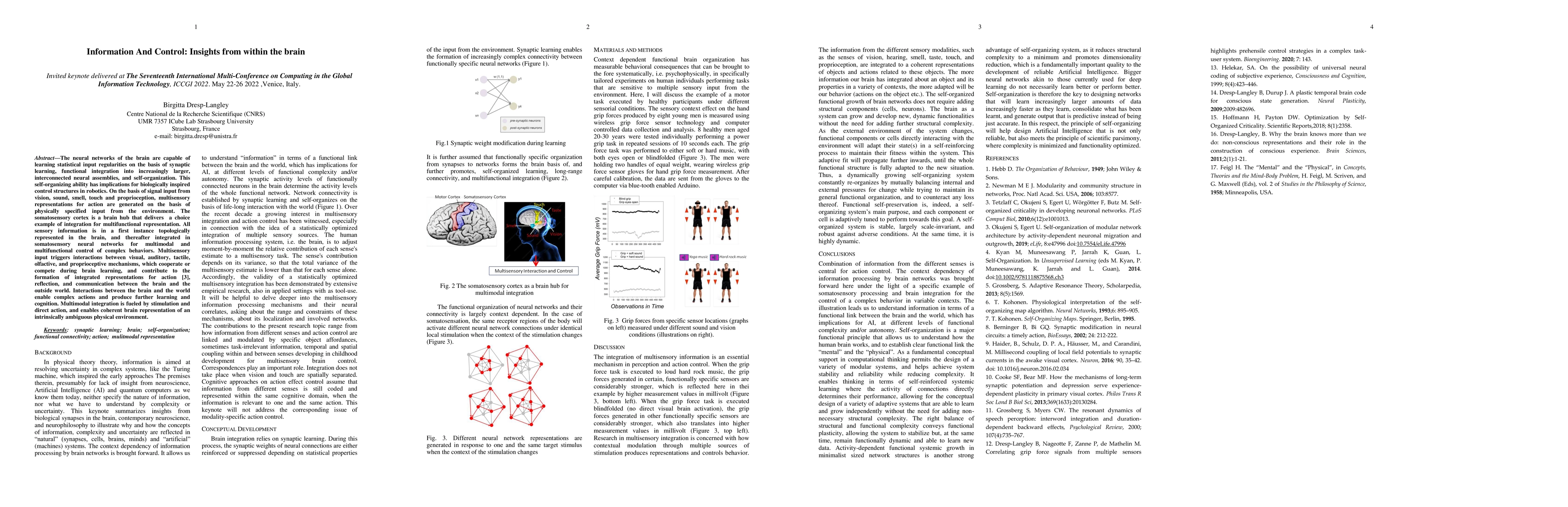Thumbnail for Information And Control: Insights from within the brain