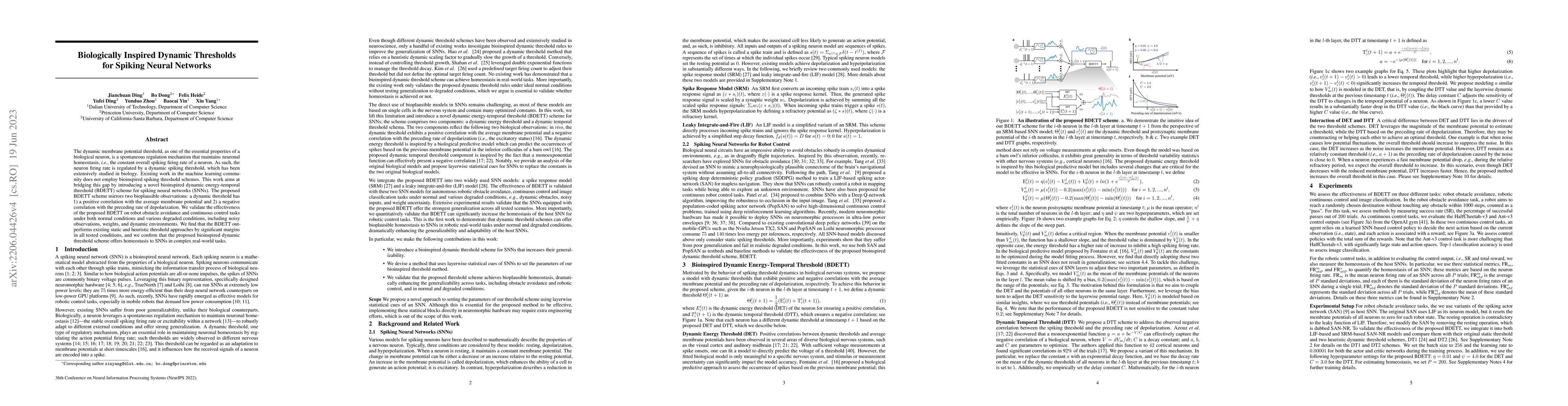 Thumbnail for Biologically Inspired Dynamic Thresholds for Spiking Neural Networks
