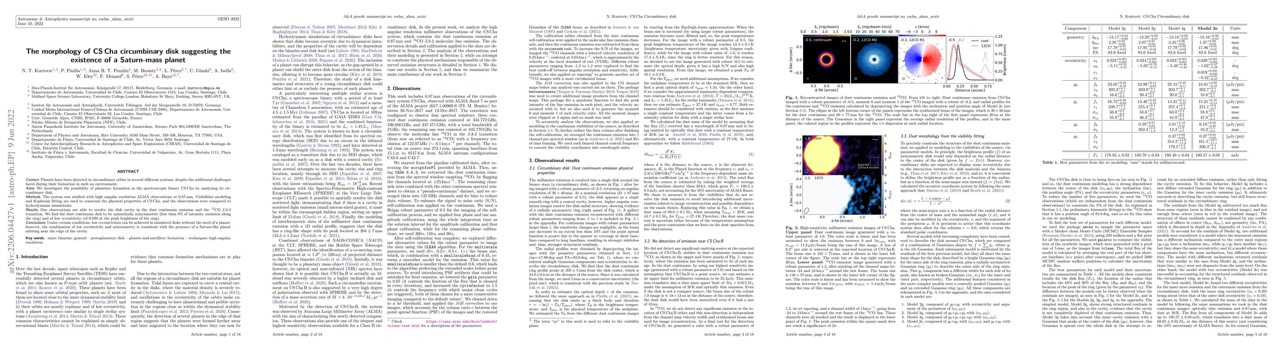 Thumbnail for The morphology of CSCha circumbinary disk suggesting the existence of a
  Saturn-mass planet