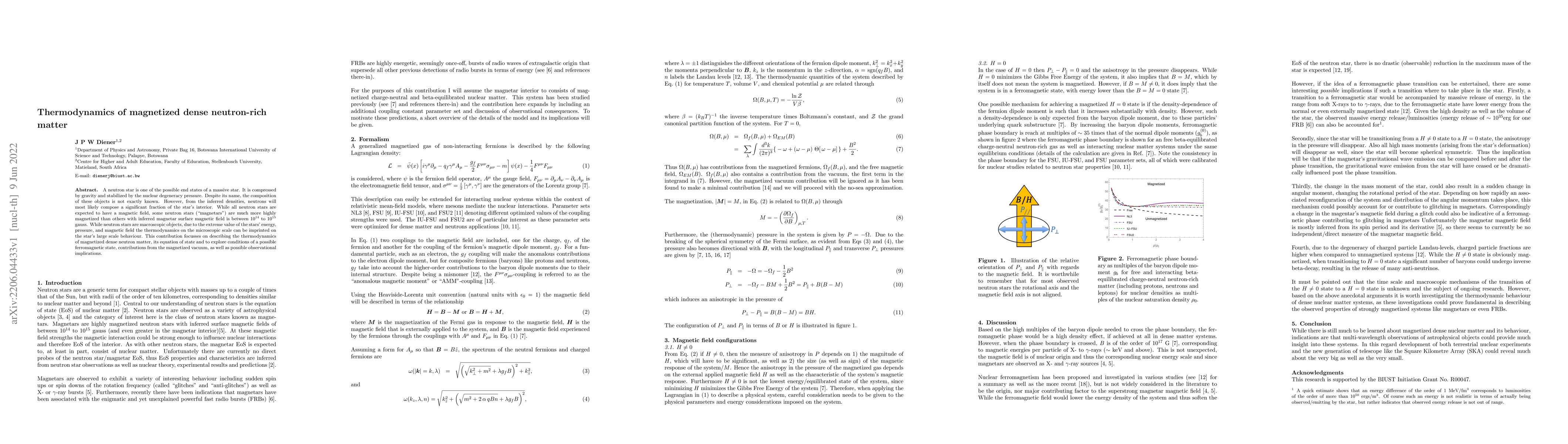 Thumbnail for Thermodynamics of magnetized dense neutron-rich matter