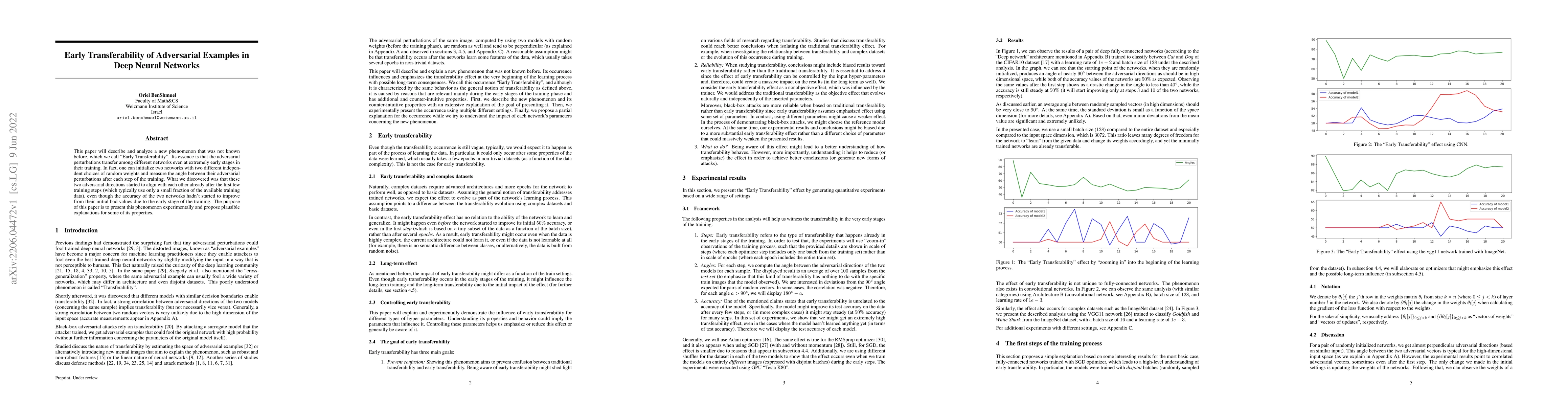 Thumbnail for Early Transferability of Adversarial Examples in Deep Neural Networks