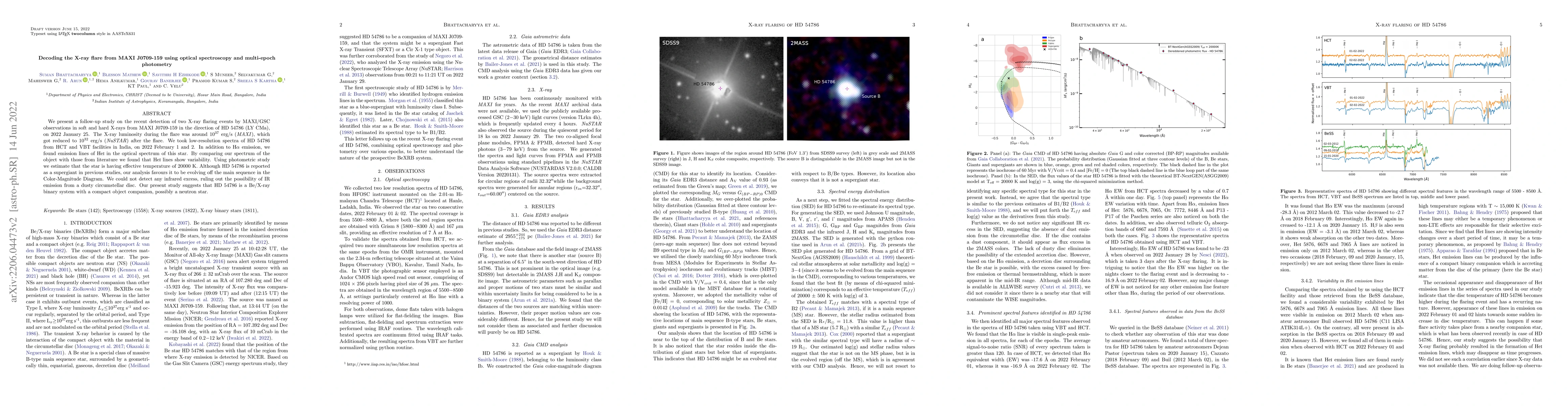 Thumbnail for Decoding the X-ray flare from MAXI J0709-159 using optical spectroscopy
  and multi-epoch photometry