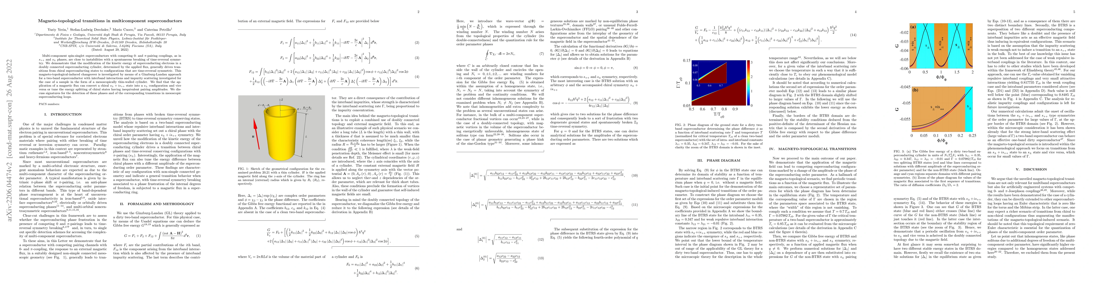 Thumbnail for Magneto-topological transitions in multicomponent superconductors