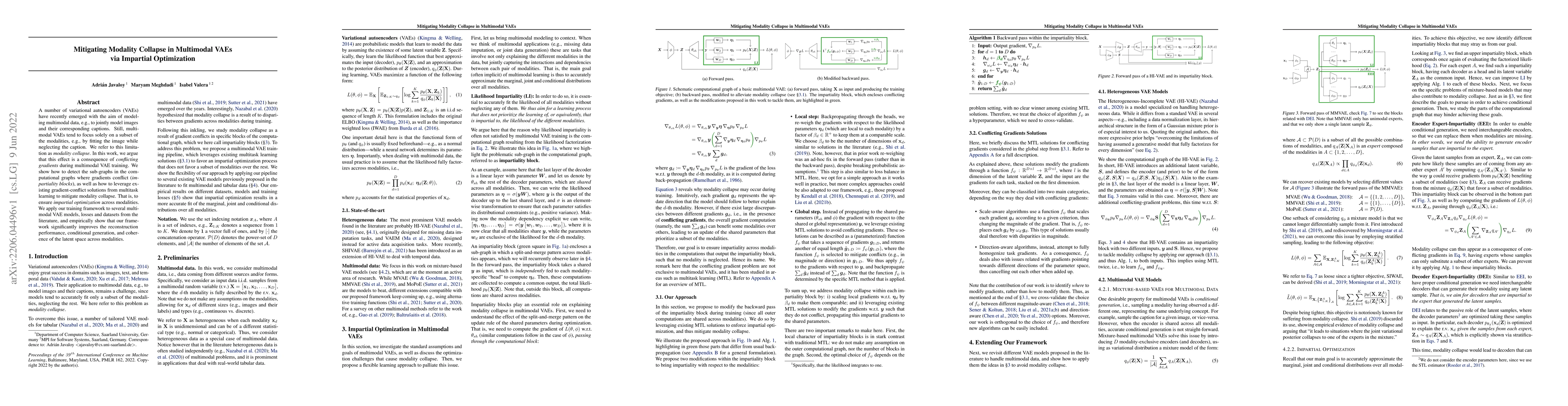 Thumbnail for Mitigating Modality Collapse in Multimodal VAEs via Impartial
  Optimization