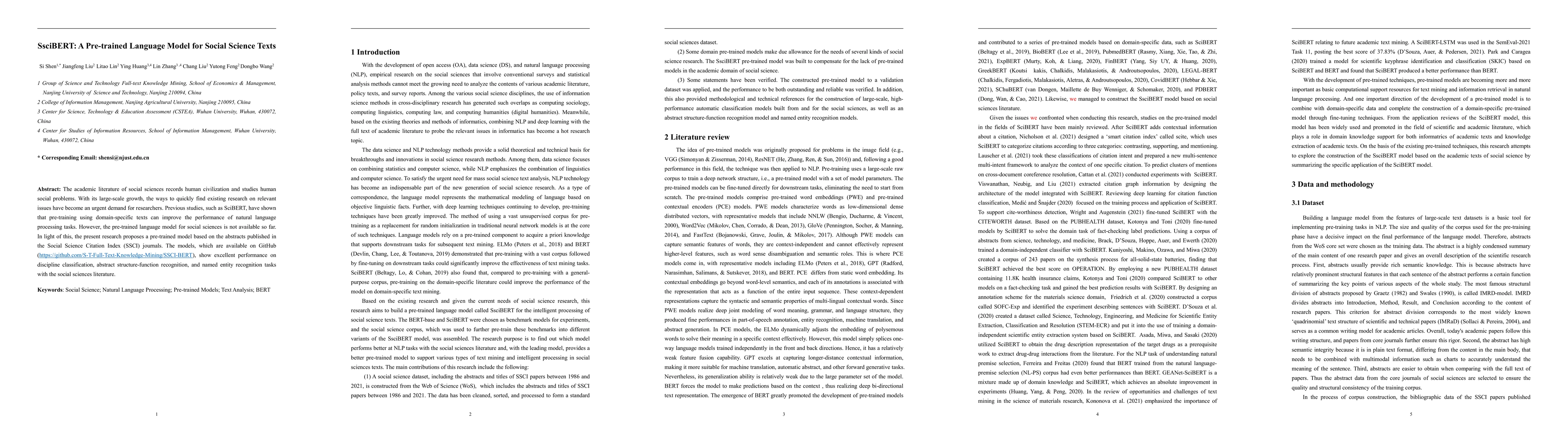 Thumbnail for SsciBERT: A Pre-trained Language Model for Social Science Texts