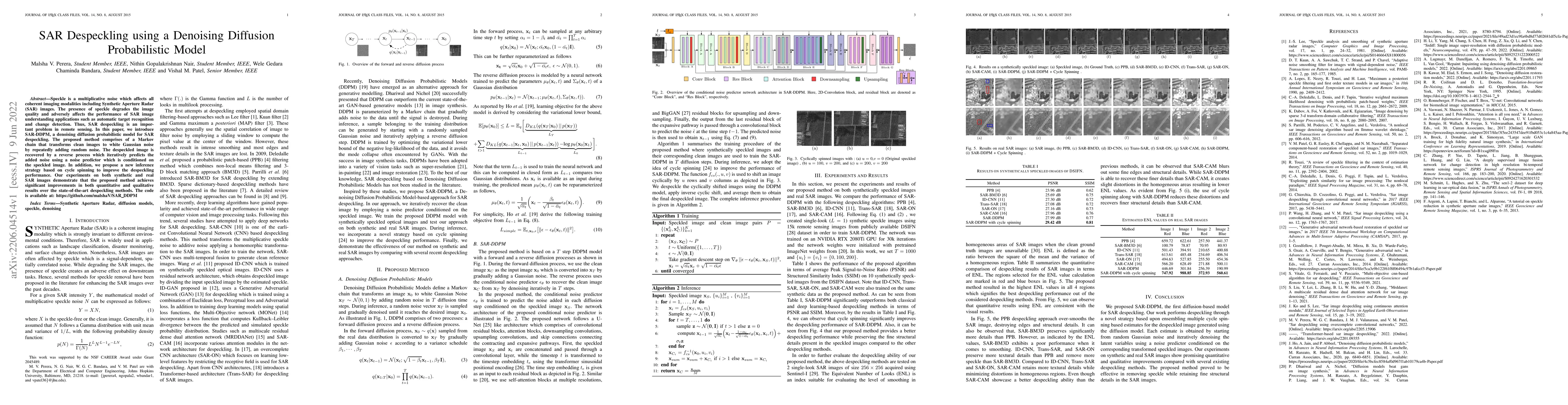 Thumbnail for SAR Despeckling using a Denoising Diffusion Probabilistic Model