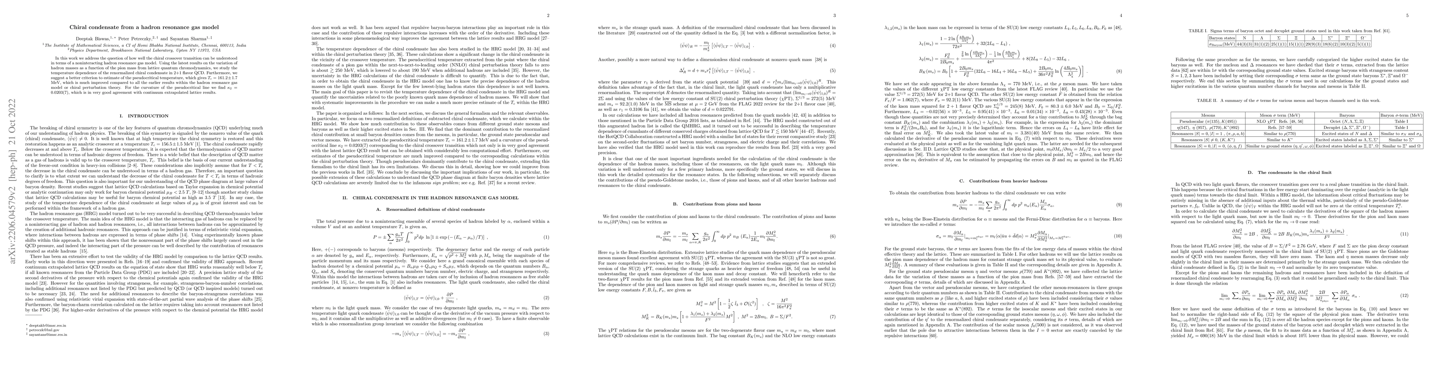 Thumbnail for Chiral condensate from a hadron resonance gas model