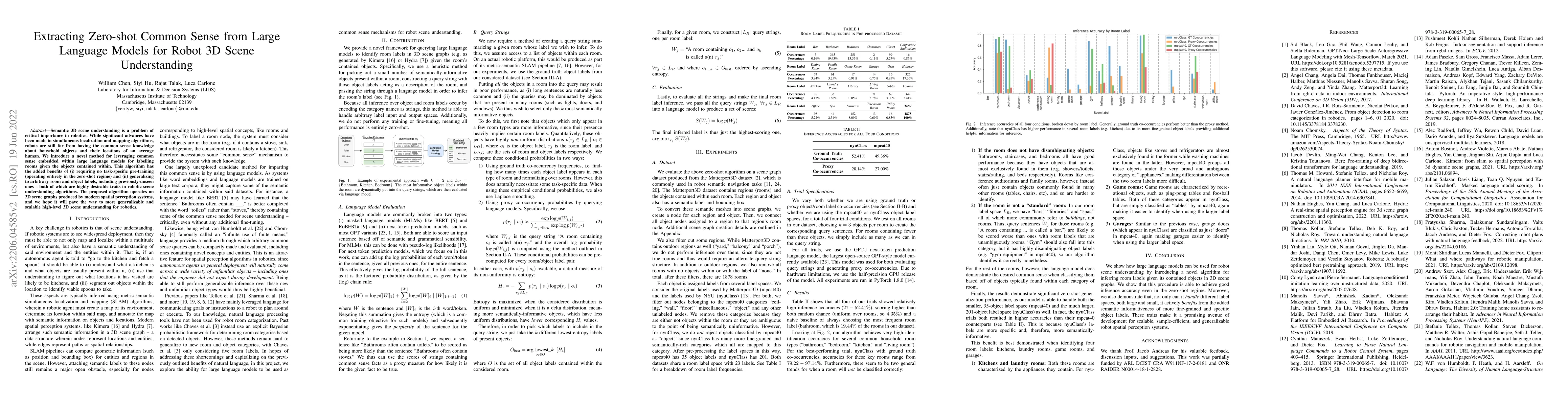 Thumbnail for Extracting Zero-shot Common Sense from Large Language Models for Robot
  3D Scene Understanding