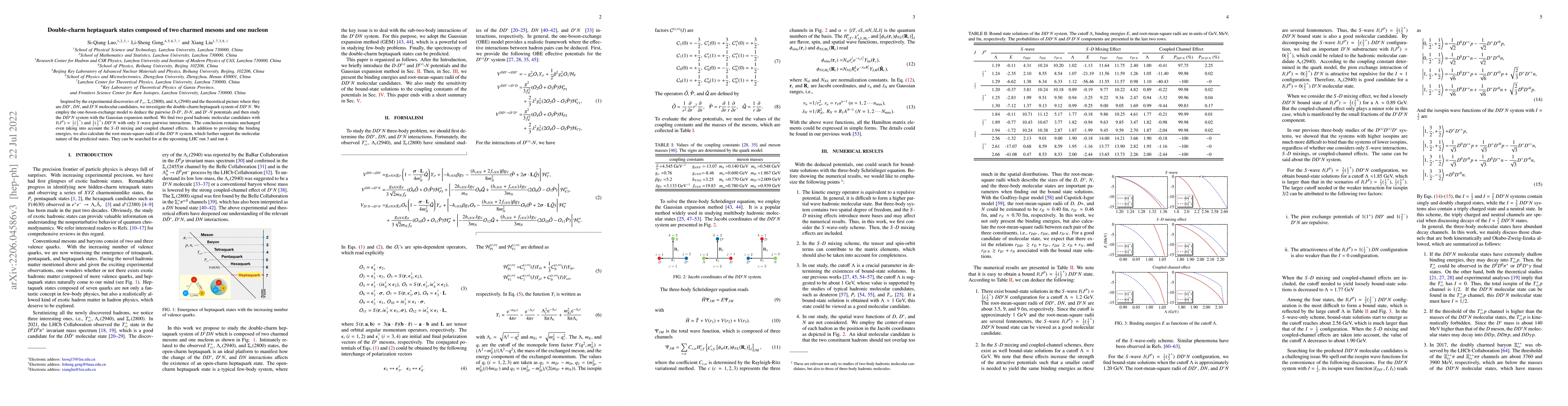 Thumbnail for Double-charm heptaquark states composed of two charmed mesons and one
  nucleon