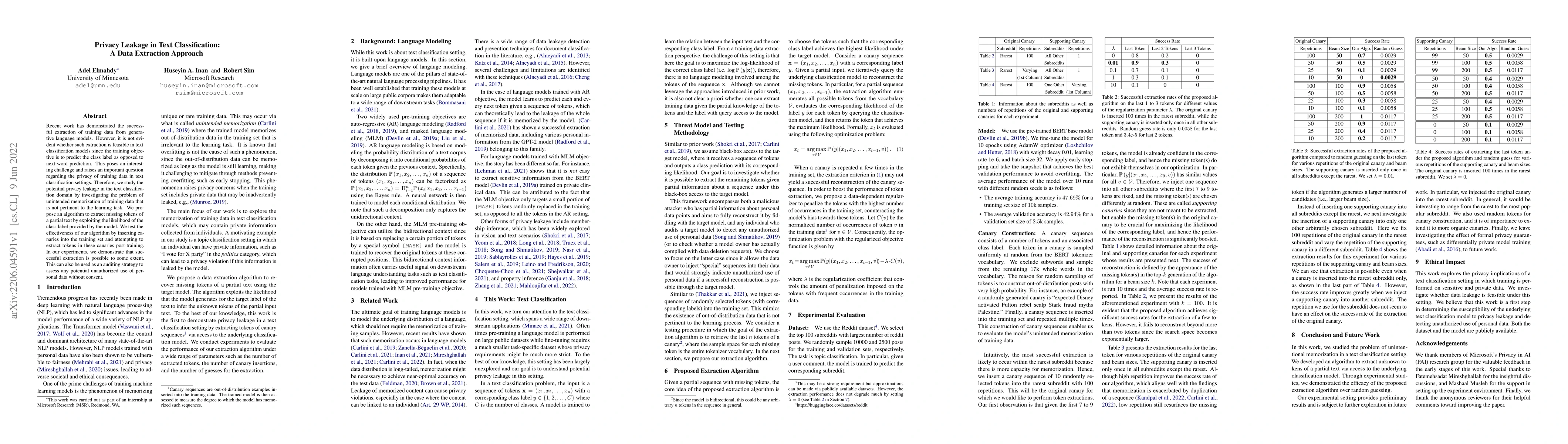 Thumbnail for Privacy Leakage in Text Classification: A Data Extraction Approach
