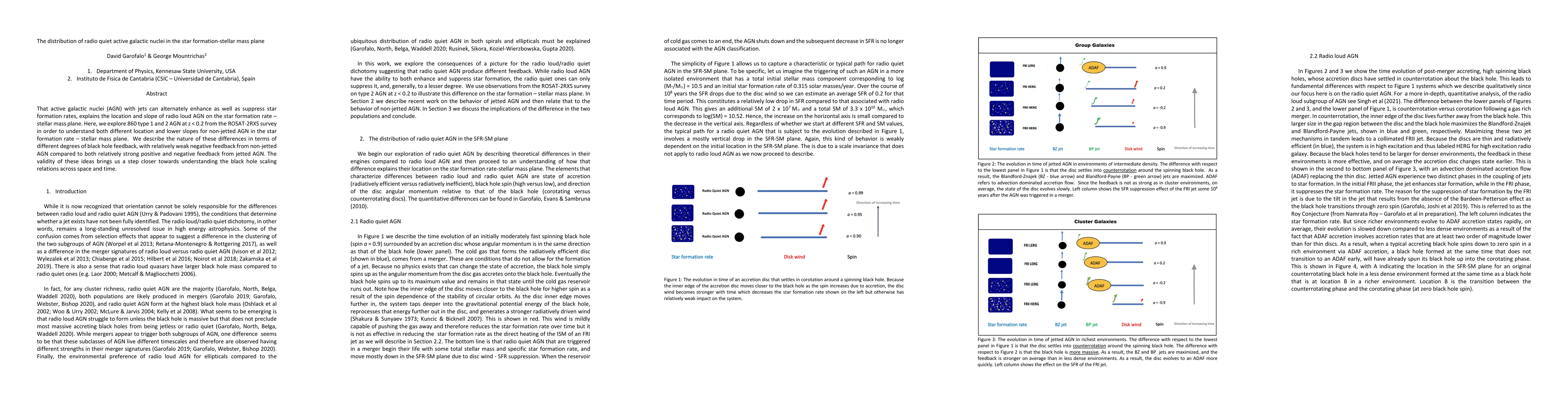 Thumbnail for The distribution of radio quiet active galactic nuclei in the star
  formation-stellar mass plane
