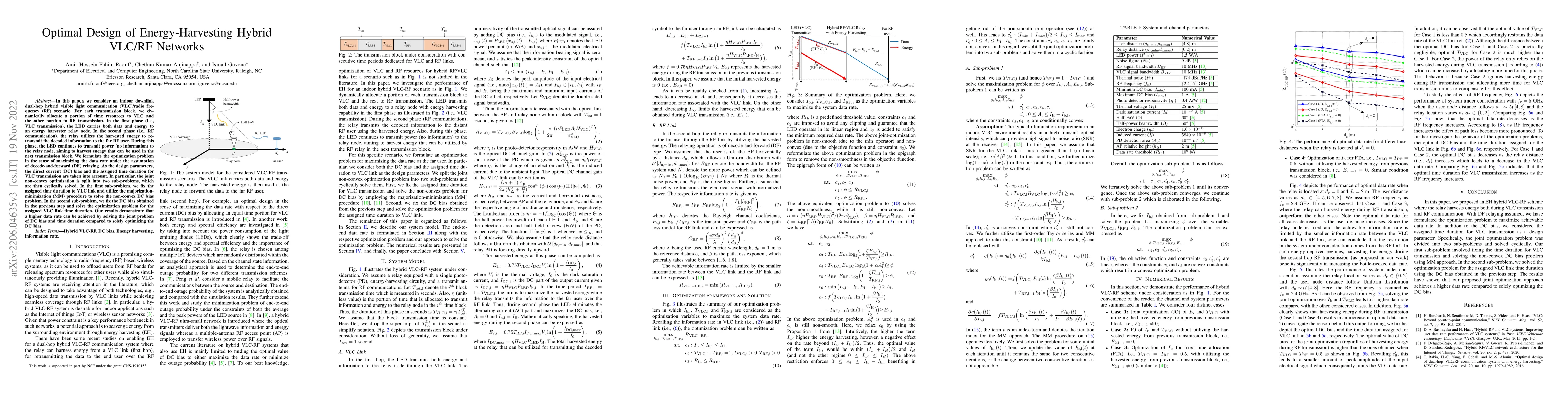 Thumbnail for Optimal Design of Energy-Harvesting Hybrid VLC-RF Networks
