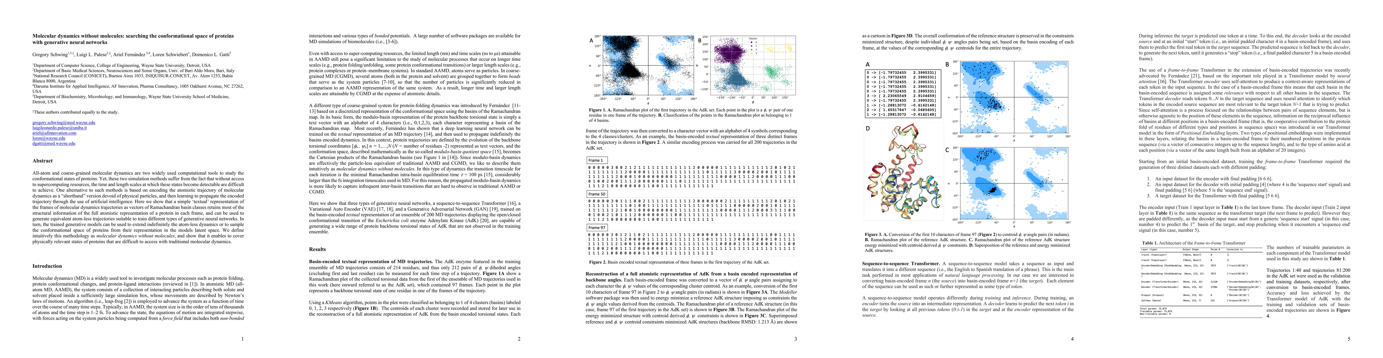 Thumbnail for Molecular dynamics without molecules: searching the conformational space
  of proteins with generative neural networks